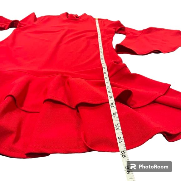 Boston Proper Beyond Travel Flare  Double Ruffled Party Cocktail Dr… - Picture 15 of 16